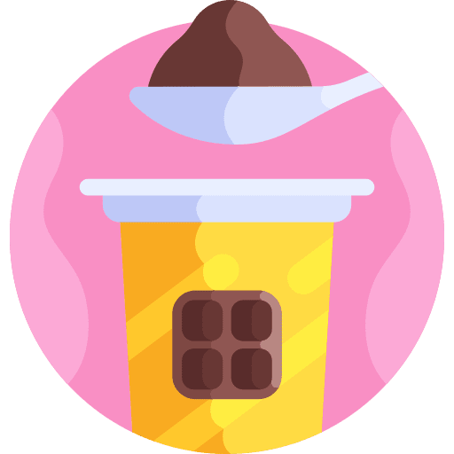 Yogurt food and restaurant cocoa sweet icon