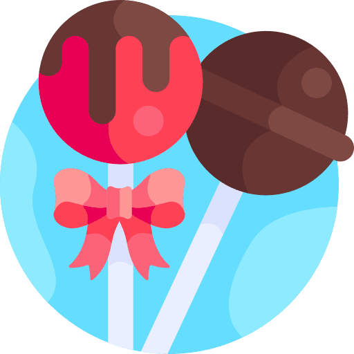Lollipop bow dessert chocolate icon Lollipop bow dessert chocolate icon