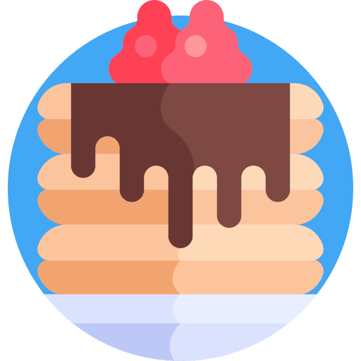 Pancake syrup chocolate dish icon Pancake syrup chocolate dish icon