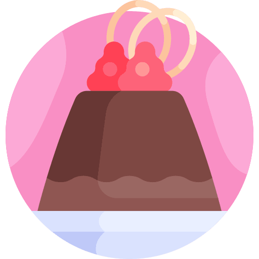 Pudding chocolate dessert bakery icon Pudding chocolate dessert bakery icon