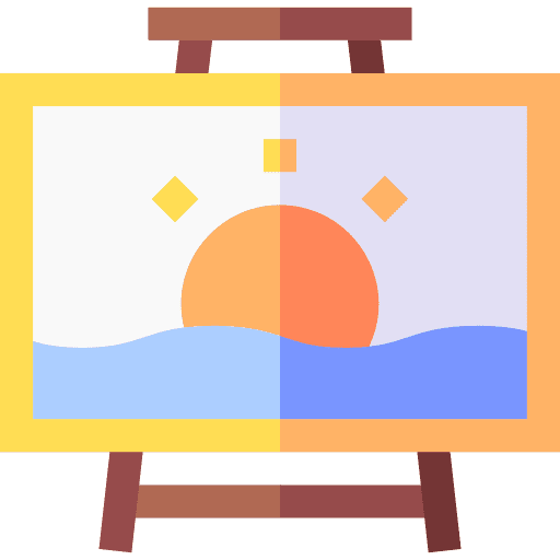 Canvas draft painting canvas icon