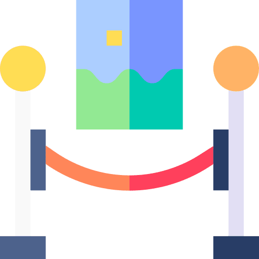 Frame paintings exhibition fence icon