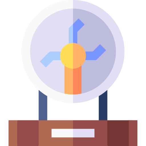 Plasma ball exhibit electricity science icon Plasma ball exhibit electricity science icon