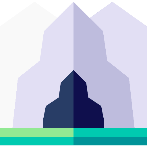 Cave rocks nature landscape icon Cave rocks nature landscape icon