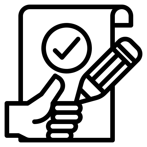 Completed communications task copywriter icon