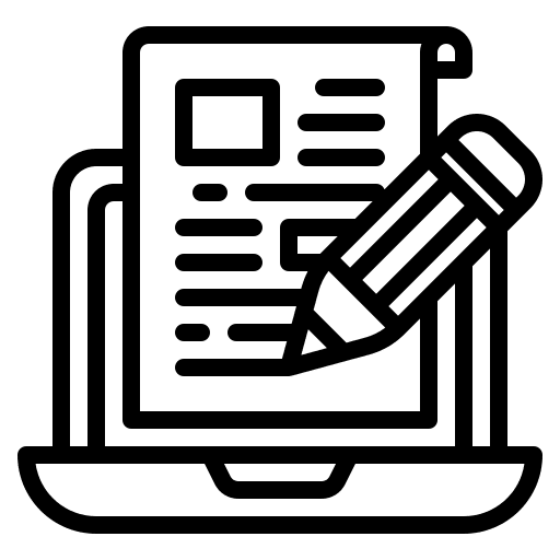 Content creator script content writing marketing icon