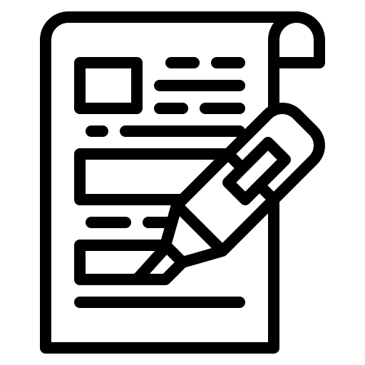 Highlight communications script paper icon