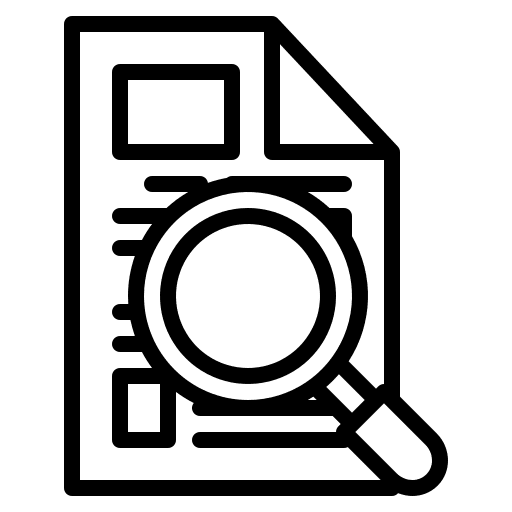 Research search data searching research icon