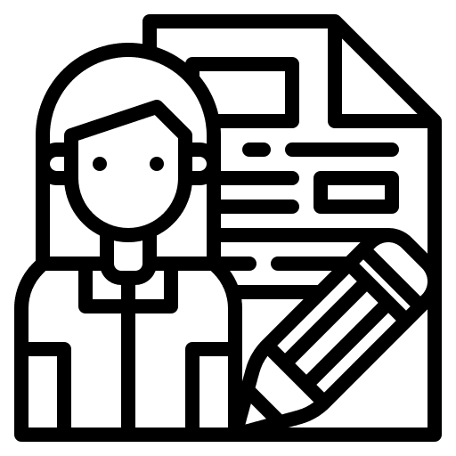 Copywriter content writing communications icon Copywriter content writing communications icon