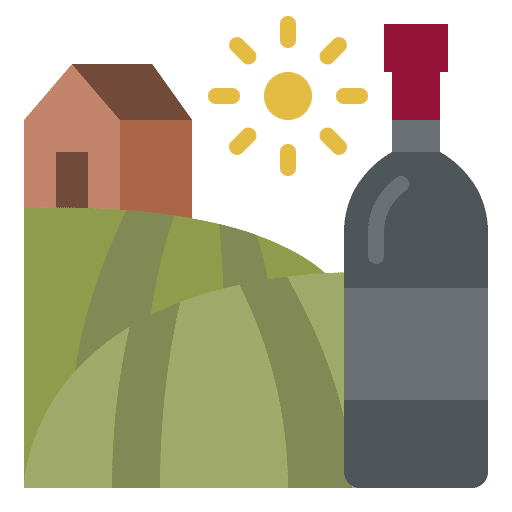 Vineyard farming food and restaurant agriculture icon