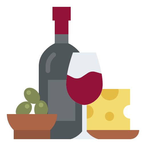 Wine food and restaurant pairing wine bottle icon