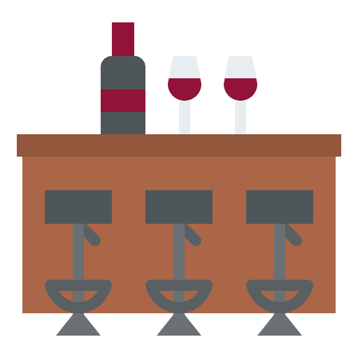 Bar food and restaurant bar bar counter icon Bar food and restaurant bar bar counter icon