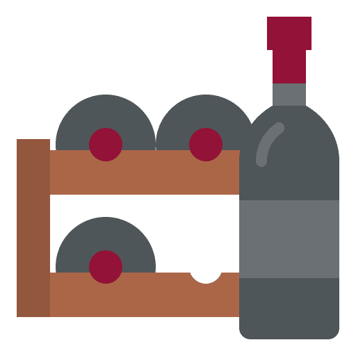 Bottle rack wine beverage food and restaurant icon Bottle rack wine beverage food and restaurant icon