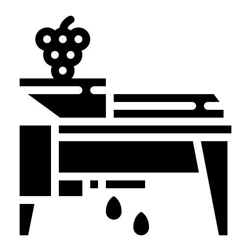 Crushing process production winery icon