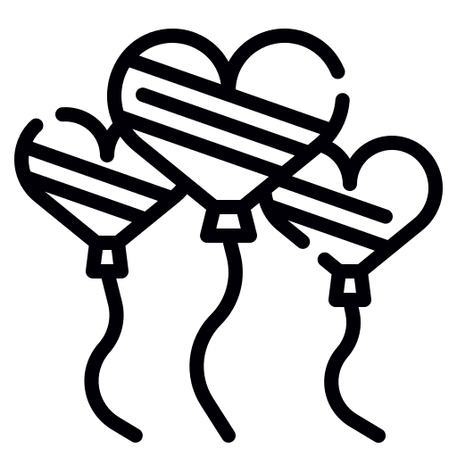 Balloon decoration celebration birthday icon