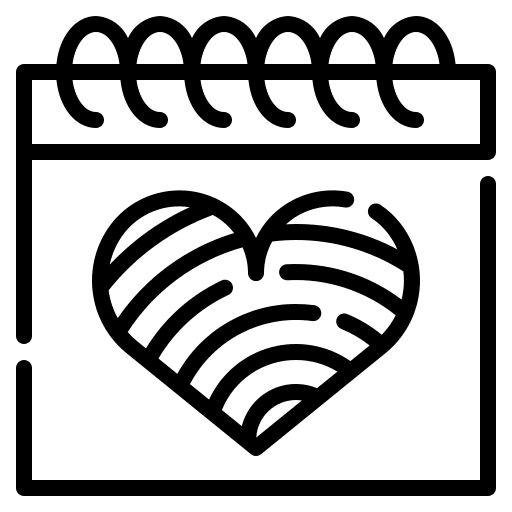 Calendar lgbt cultures heart icon