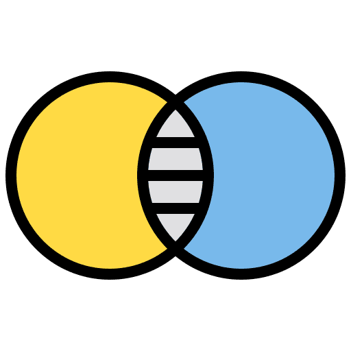 Pie chart statistics comparison business and finance icon
