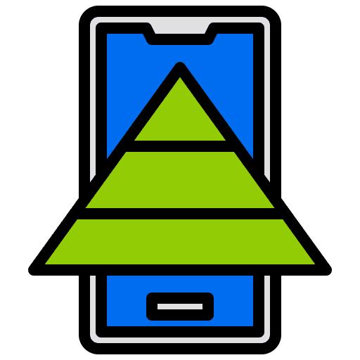 Chart business and finance smartphone statistics icon Chart business and finance smartphone statistics icon