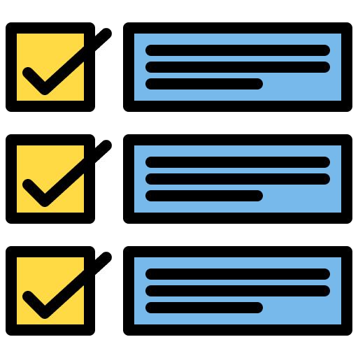 List graphic check graph icon List graphic check graph icon