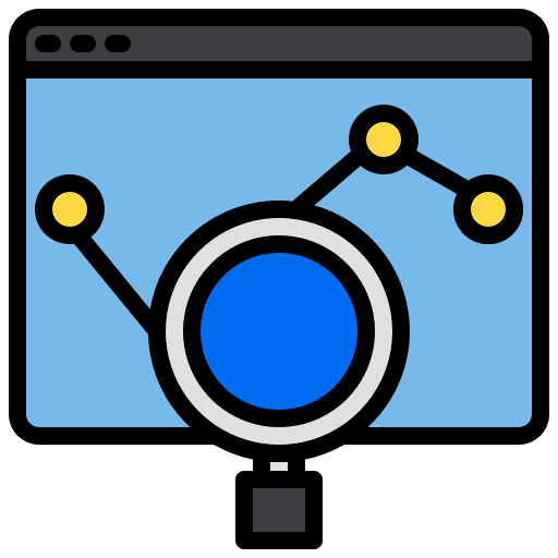 Search bar chart website infographic icon Search bar chart website infographic icon