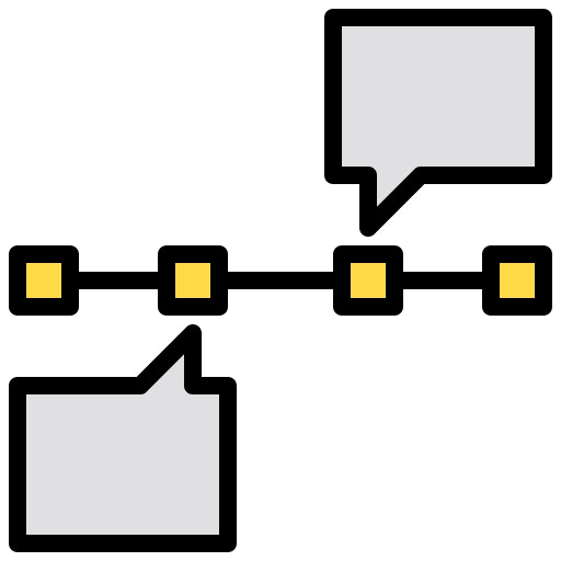 Timeline speech bubble data business and finance icon Timeline speech bubble data business and finance icon
