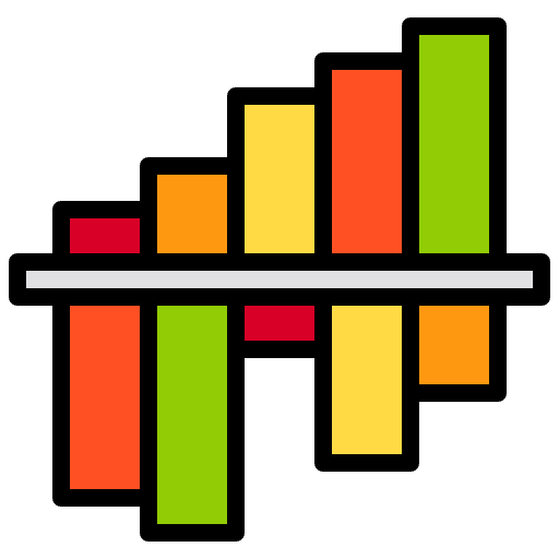 Reflection graphic analytics statistics icon Reflection graphic analytics statistics icon