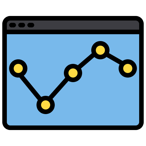 Website analytic browser bar chart icon Website analytic browser bar chart icon