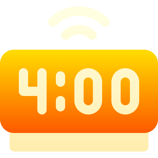 Digital clock wifi signal electronics time and date icon