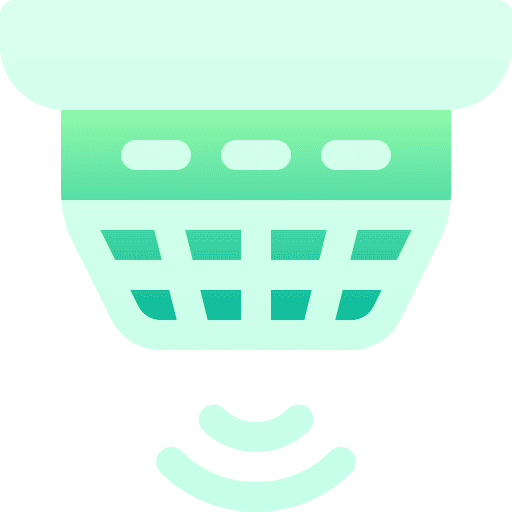 Smoke detector home fire smart home icon