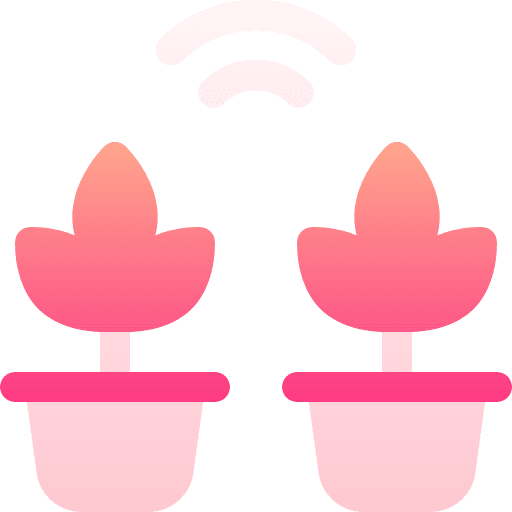 Plant pot water internet of things plant icon Plant pot water internet of things plant icon