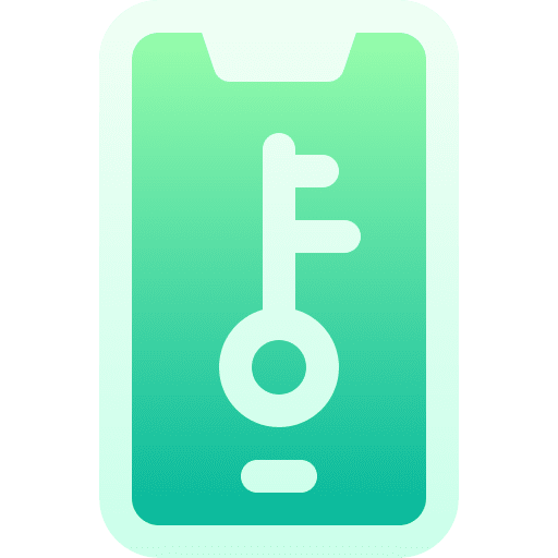 Security smartphone key computer icon Security smartphone key computer icon
