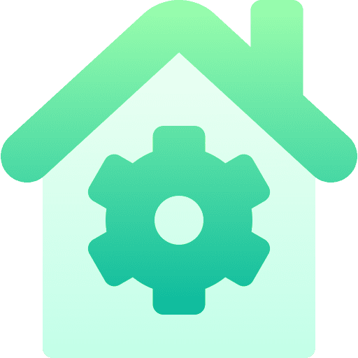 Settings home automation electronics smart house icon Settings home automation electronics smart house icon