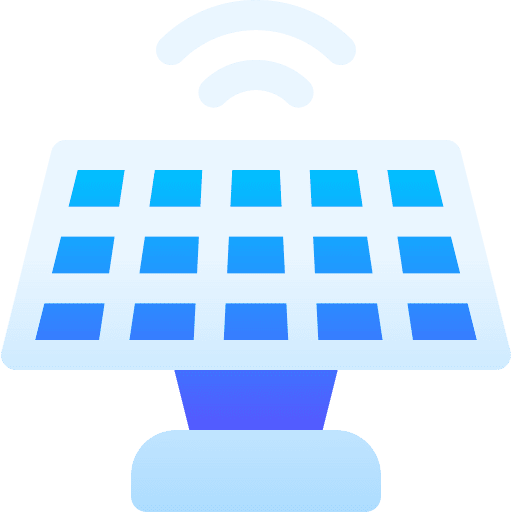 Solar panel wifi smart home electronics icon Solar panel wifi smart home electronics icon