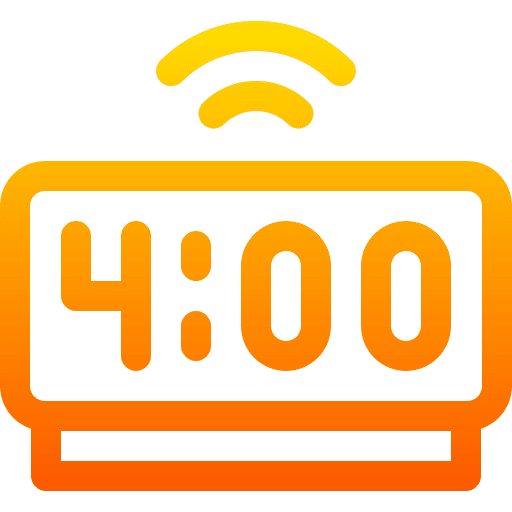 Digital clock hour electronics wifi signal icon