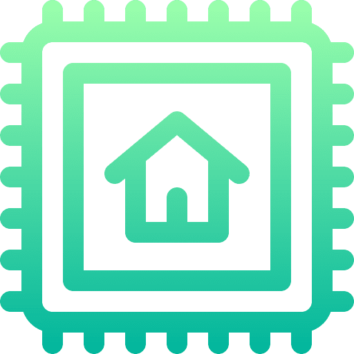 Chip house smarthome processor icon Chip house smarthome processor icon