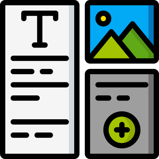 Layout image text align icon