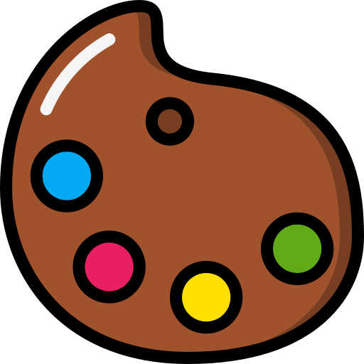 Palette colour art and design art icon