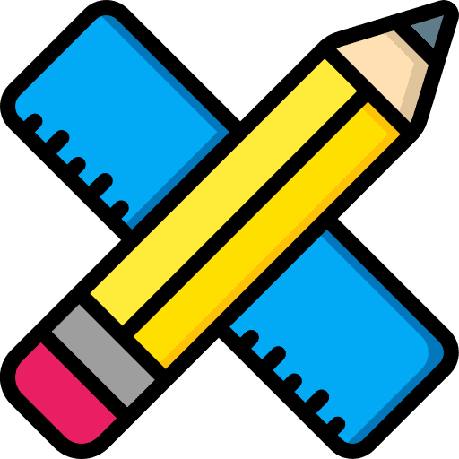 Pencil and ruler art and design ruler pencil and ruler icon