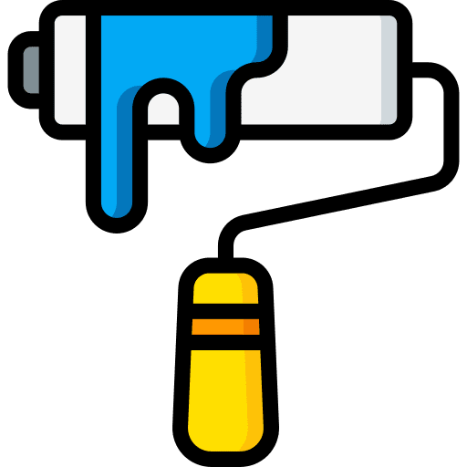 Roller art and design roller tool icon