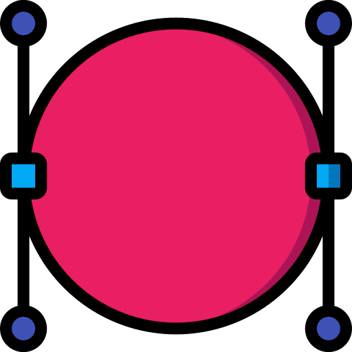 Circle anchor vector nodes icon