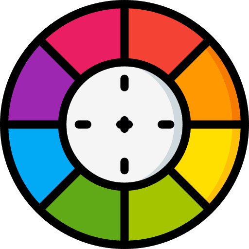 Colour theory wheel palette icon
