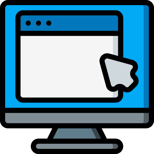 Computer window website design icon