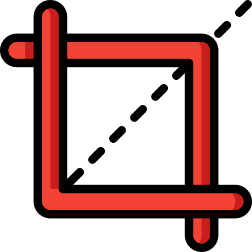 Crop size symbol crop icon