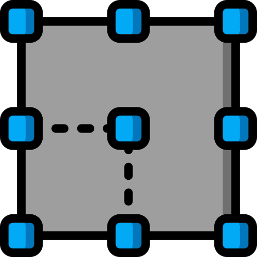 Crop tool crop size icon