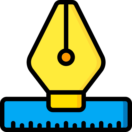 Vector graphic art and design pen icon