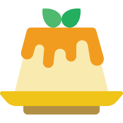 Panna cotta italian food dessert cuisine icon