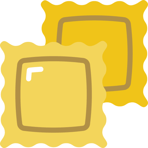 Ravioli eating food and restaurant nutrition icon