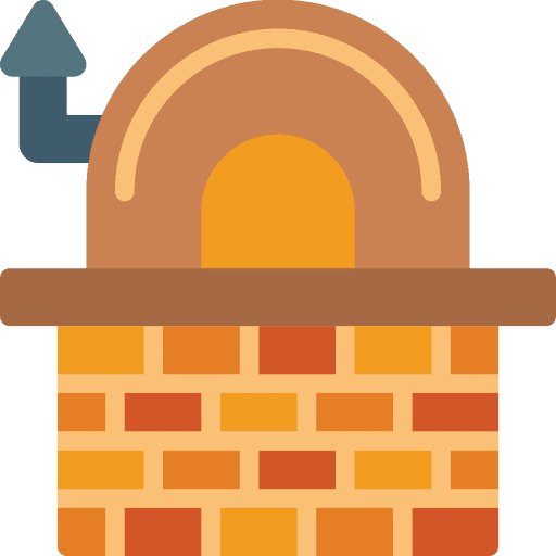 Pizza oven heat fire flames icon