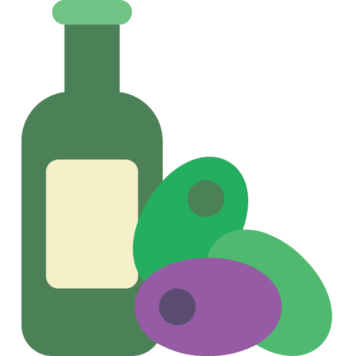 Olive oil vegetarian food and restaurant organic icon