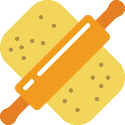 Rolling pin kitchen tools rolling food and restaurant icon